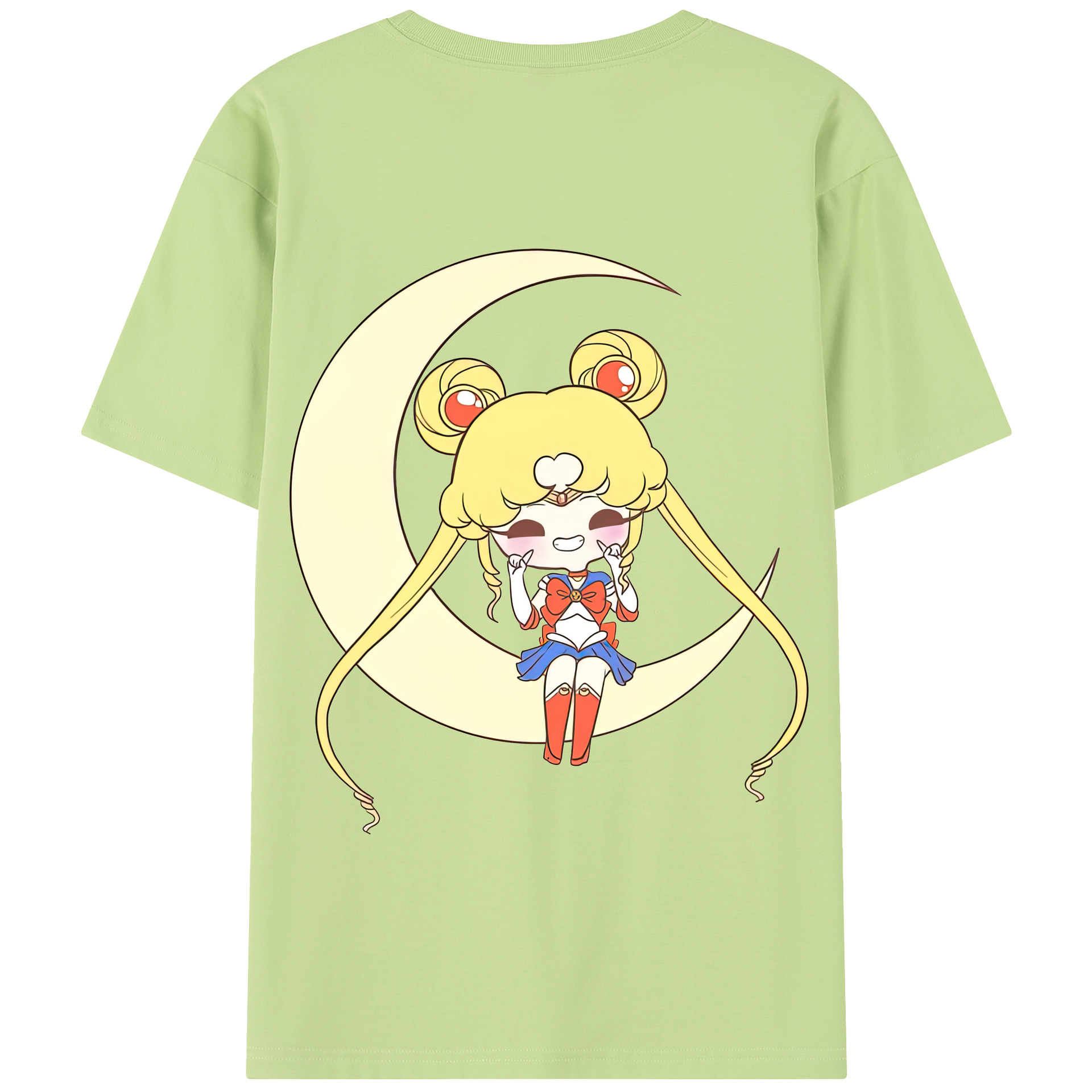 （画像用） 美少女戦士セーラームーン 月野 うさぎ つきの うさぎ Sailor Moon Tsukino Usagi 綿100％半袖Tシャツ（背面プリント）